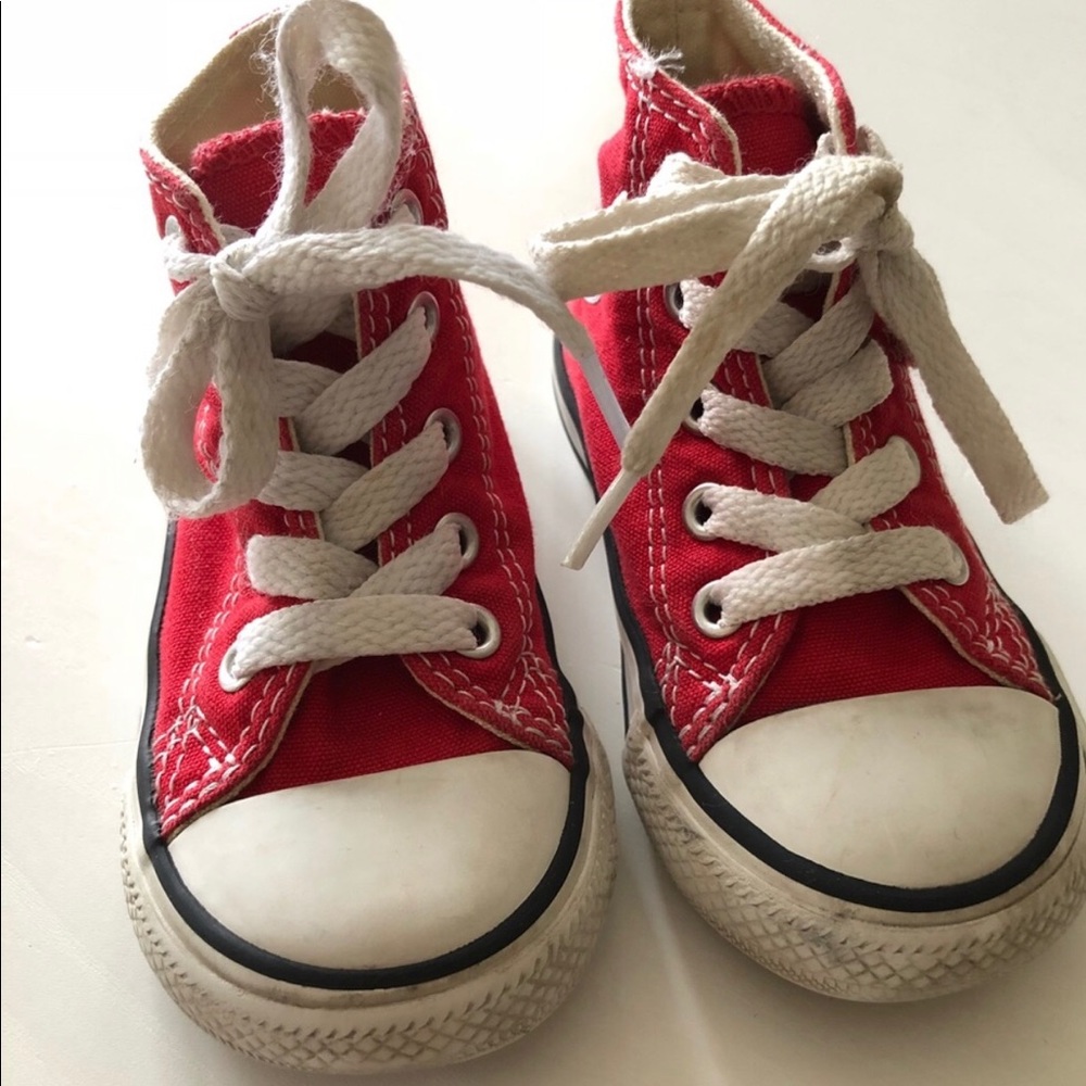 Toddler High Top Converse Size 5 Red